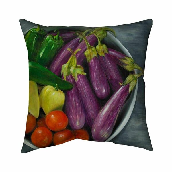Begin Home Decor 26 x 26 in. Bowl of Vegetables-Double Sided Print Indoor Pillow 5541-2626-GA86
